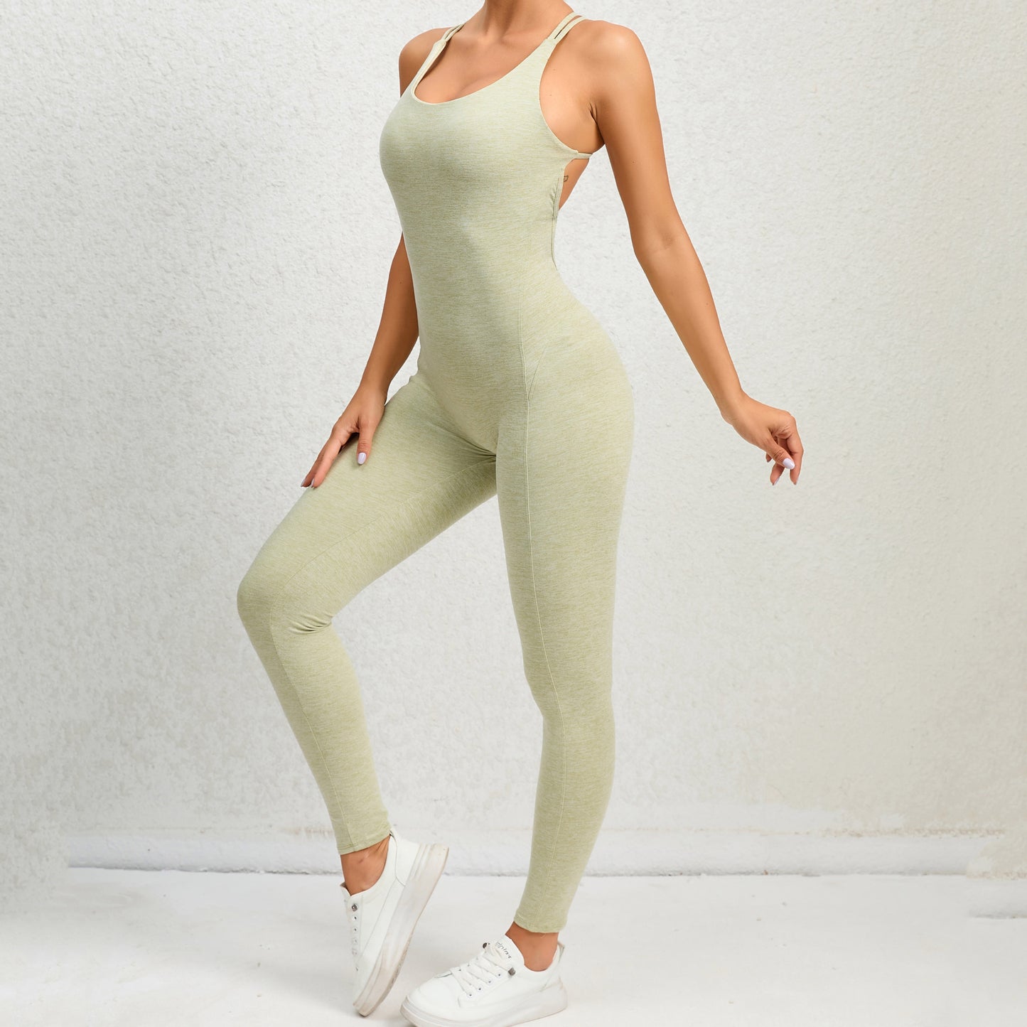 Full-Body Shaping Suit with Cross-Strap Back Design