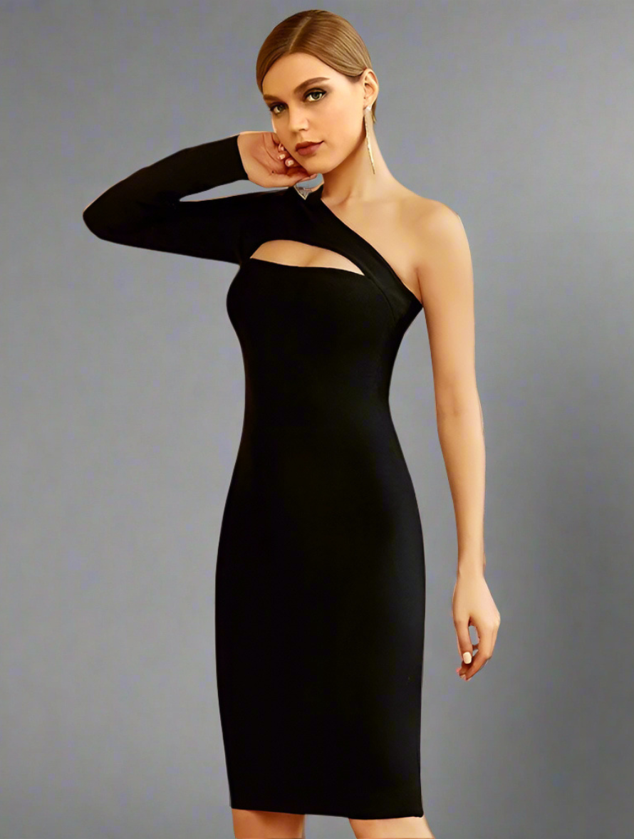 One Shoulder Shapewear Mini Dress